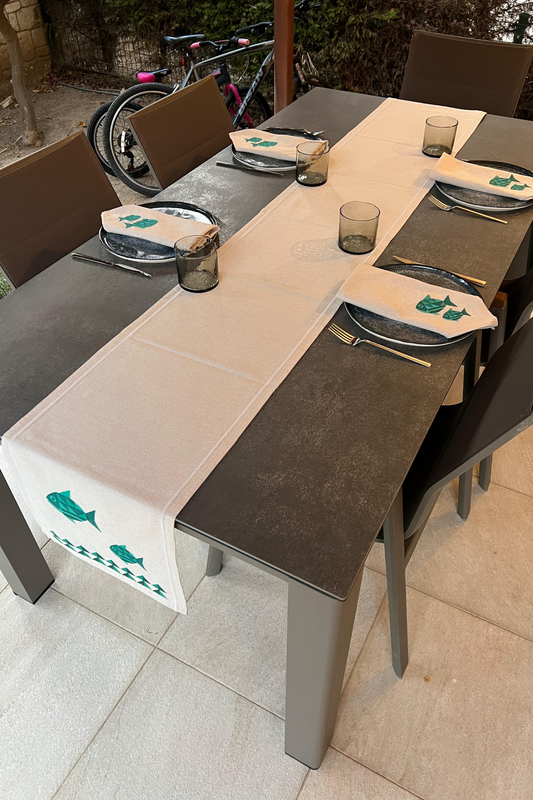 Marine Mosaic | Linen-Look Runners