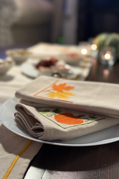 Gather & Harvest | Set of 4 Linen-Look Napkins