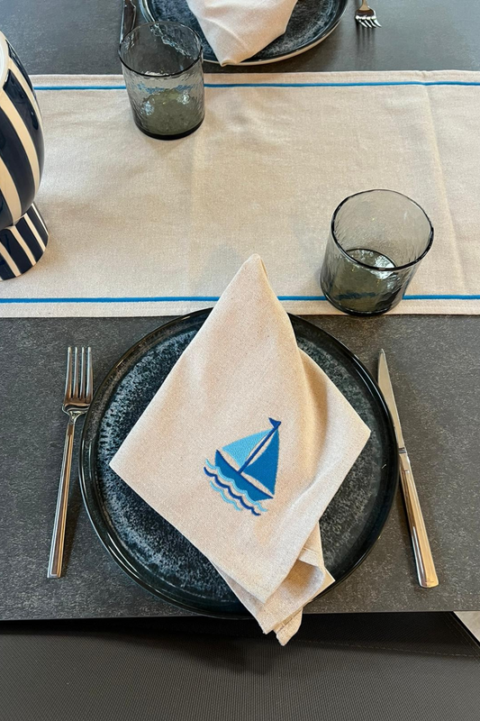 Morning Sail | Linen-Look Napkins and Runners