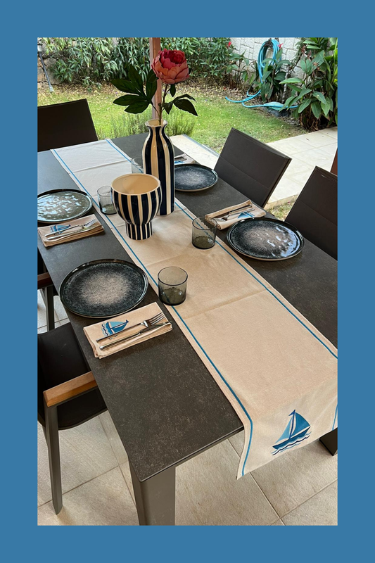 Morning Sail | Linen-Look Napkins and Runners