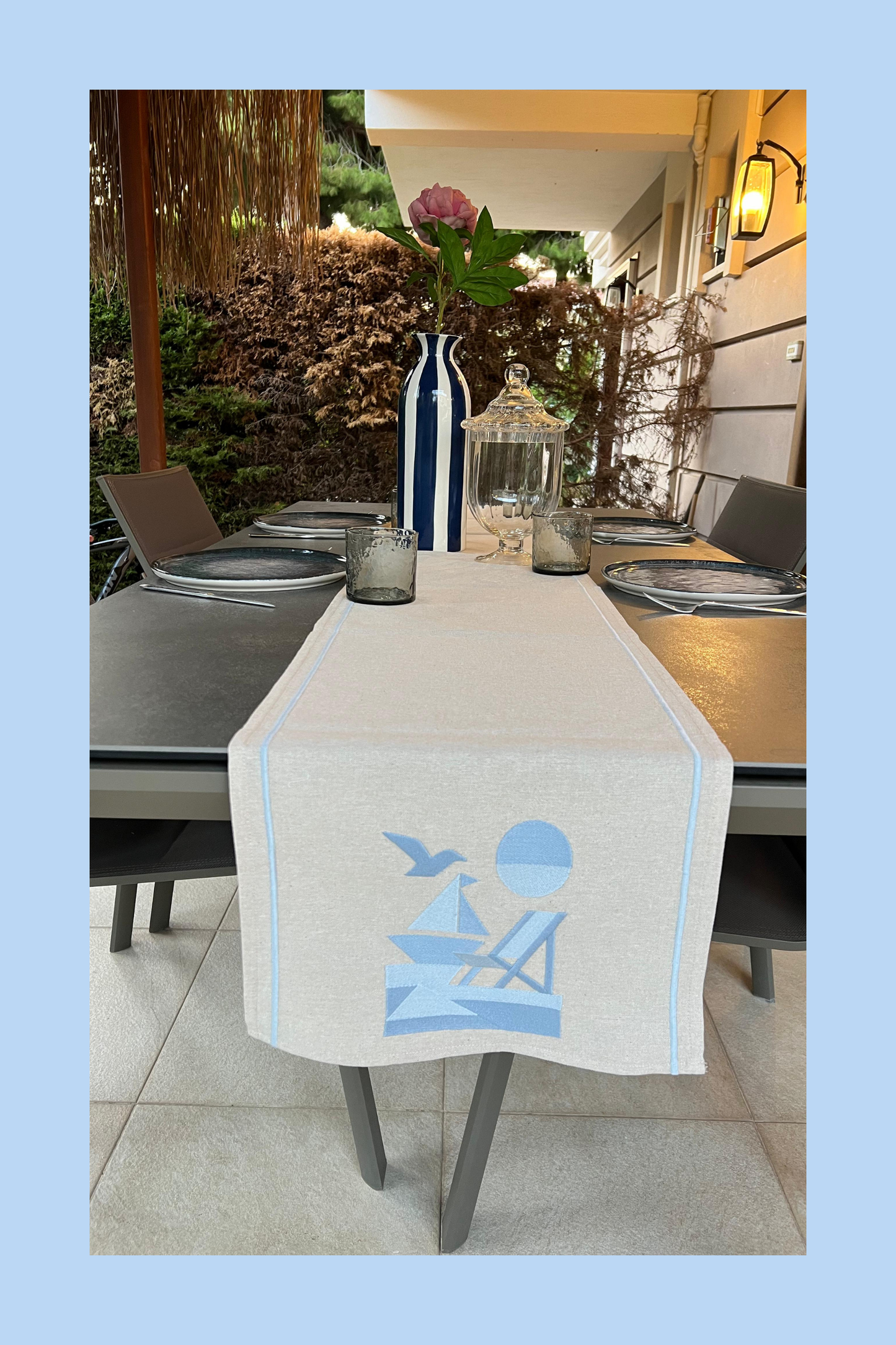 Summer Geometry | Linen-Look Napkins and Runners