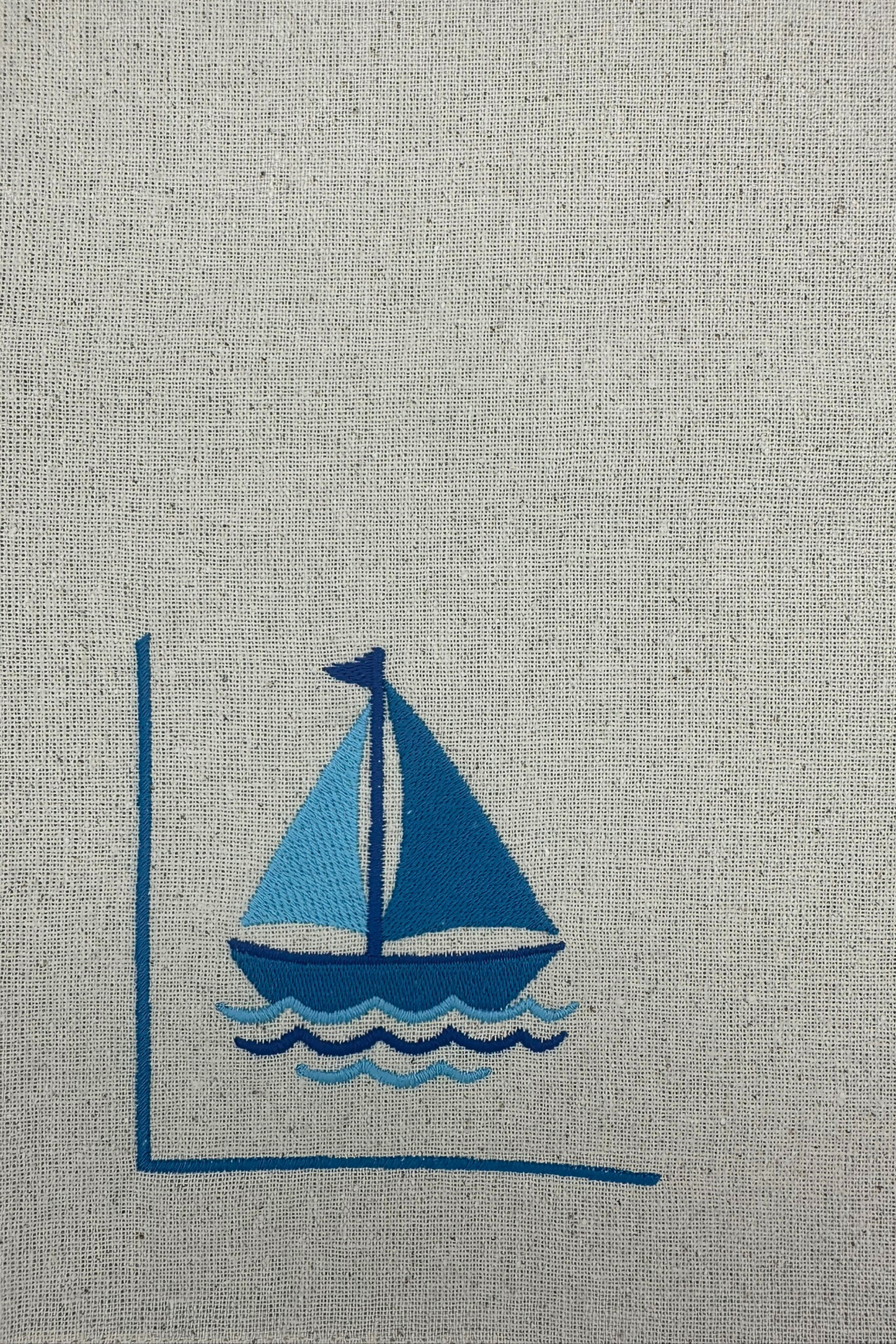 Morning Sail | Set of 2 Embroidered Linen-Look Placemats