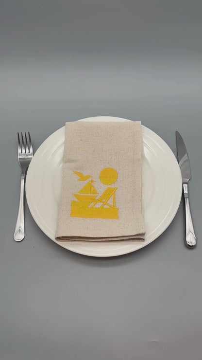 Summer Geometry | Linen-Look Napkins