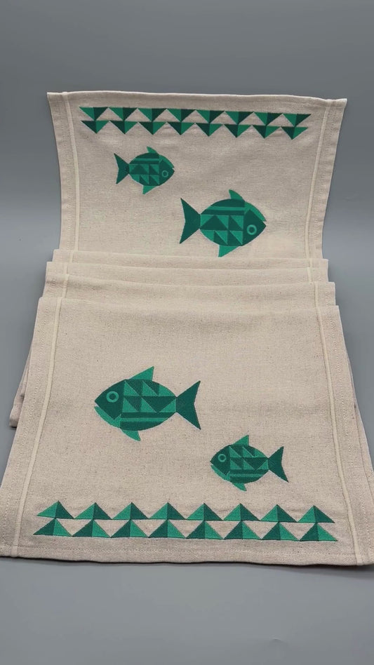 Marine Mosaic | Linen-Look Runners