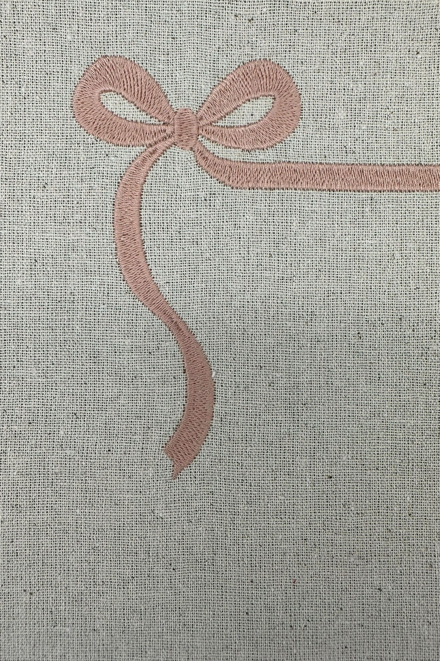 Little Joys of Spring | Wildflower Ribbon Bouquet | Set of 2 Embroidered Linen-Look Placemats