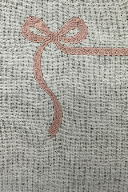 Little Joys of Spring | Wildflower Ribbon Bouquet | Set of 2 Embroidered Linen-Look Placemats